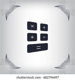 Calculator icon. Flat design style. Eps 10