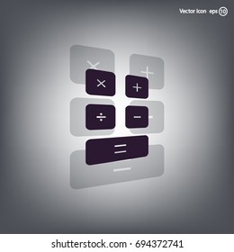 Calculator icon. Flat design style. Eps 10