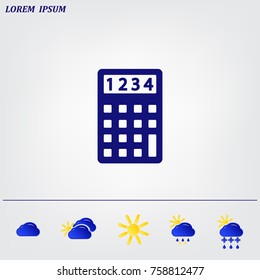 Calculator icon. Flat design style. Eps 10