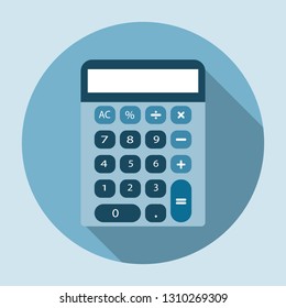 Calculator icon. Flat design. vector illustration.