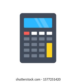 Calculator icon. Flat design. Vector icon