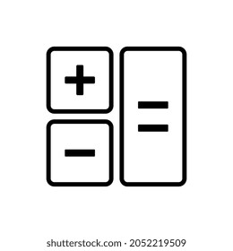 Calculator icon, flat design vector illustration for web design and mobile applications