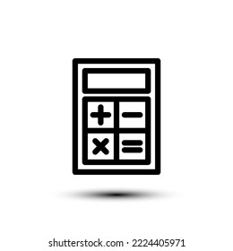 Icono de calculadora. ilustración vectorial de diseño plano para web y móvil