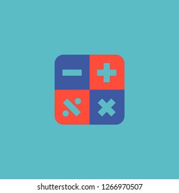 Calculator icon flat element. Vector illustration of calculator icon flat isolated on clean background for your web mobile app logo design.