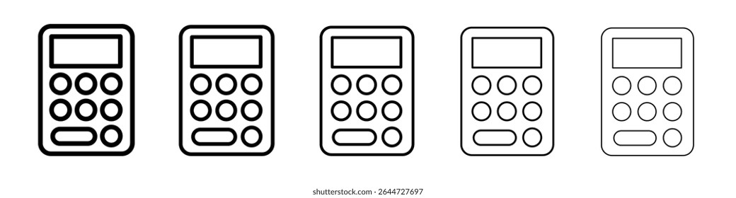 Calculator icon flat illustration set logo
