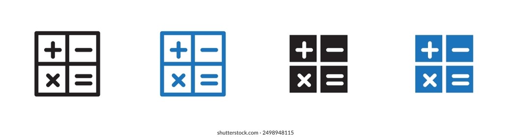 Calculator icon Flat illustration vector
