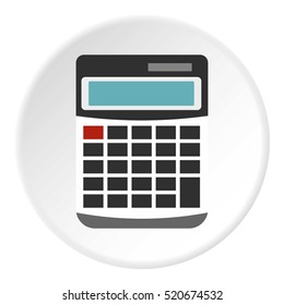 Calculator icon. Flat illustration of calculator vector icon for web design