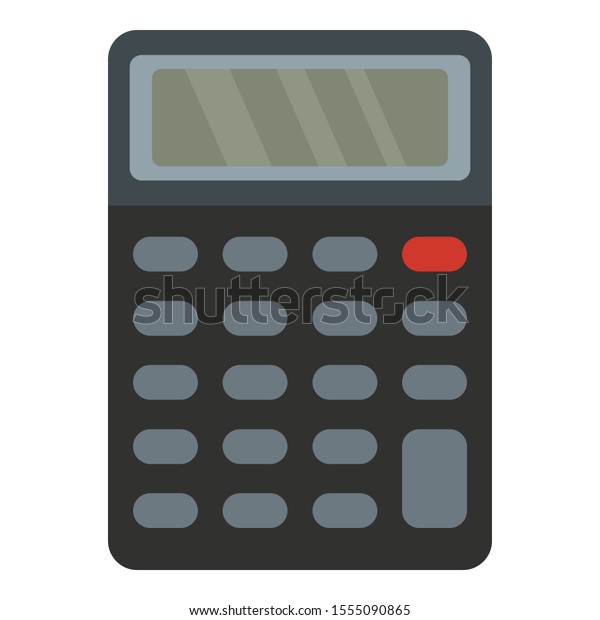 Calculator icon. Flat illustration of calculator\
vector icon for web\
design