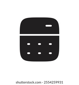 Calculator icon Flat line illustration