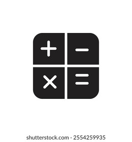 Calculator icon Flat line illustration