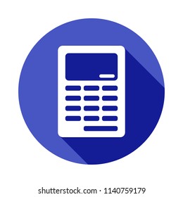 calculator icon in Flat long shadow style