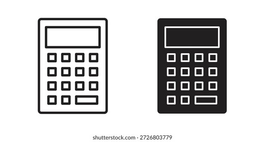 Icono de la calculadora icono plano simple. Versión Liner - Vector de stock.