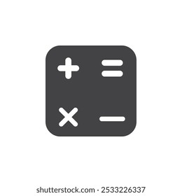 Calculator icon Flat simple outline set