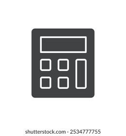 Ícone de calculadora plano e design de conjunto simples