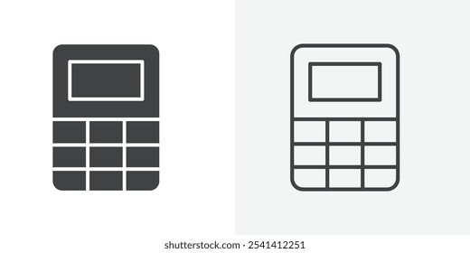 Calculator icon flat and simple set design