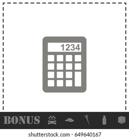 Calculator icon flat. Simple vector symbol and bonus icon