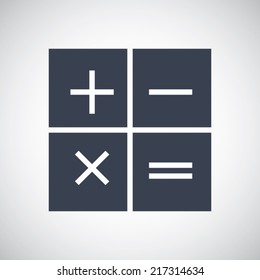 Calculator icon in flat style