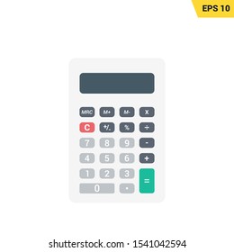 Calculator icon in flat style, with colorful and eps 10