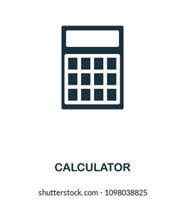 Calculator icon. Flat style icon design. UI. Illustration of calculator icon. Pictogram isolated on white. Ready to use in web design, apps, software, print