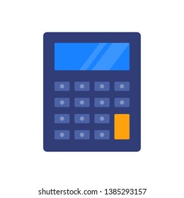 Calculator icon. Flat style design. Vector icon