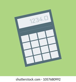 Calculator Icon in a flat style. Drawing and educational tools. Vector illustration.