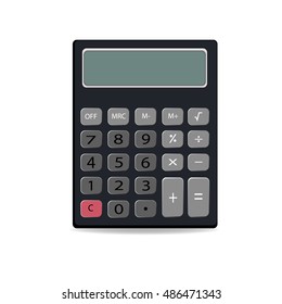 Calculator icon in flat style. electronic calculator isolated on white background. Vector illustration.