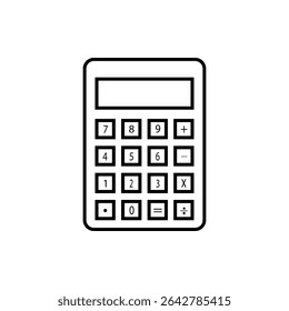 Calculator icon flat style isolated. Vector