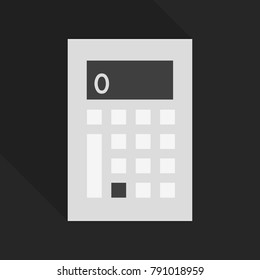 Calculator icon in flat style. Calculator isolated on a colored background. Vector electronic calculator.