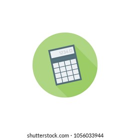 Calculator Icon in a flat style with a long shadow. Drawing and educational tools. Vector illustration.