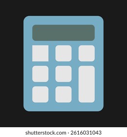 Calculator icon in a flat style. A modern and minimalist financial icon