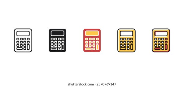 Calculator icon in flat style. Perfect for finance, accounting, budgeting, math, calculations, analysis, business, income, expenses, education, and financial management concepts.