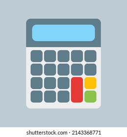 Calculator icon in flat style, use for website mobile app presentation
