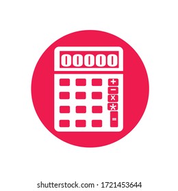 Calculator icon, flat, vector design template