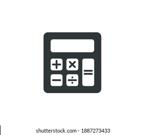 Calculator Icon Flat Vector Illustration