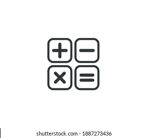 Calculator Icon Flat Vector Illustration