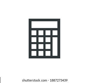 Icono de cálculo Ilustración de vectores planos