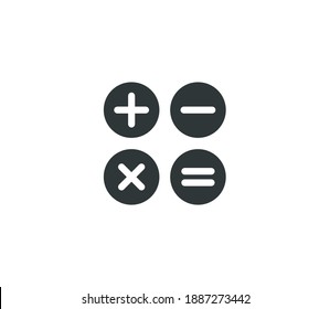 Calculator Icon Flat Vector Illustration