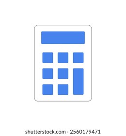 Calculator Icon In Flat Vector Illustration Symbolizing Finance, Accounting, And Budget Planning, Isolated On White Background