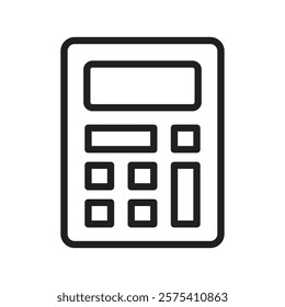 Calculator icon Flat vector set outline