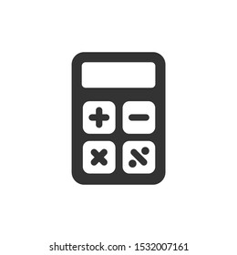 Calculator icon with four buttons depicting basic mathematical operations