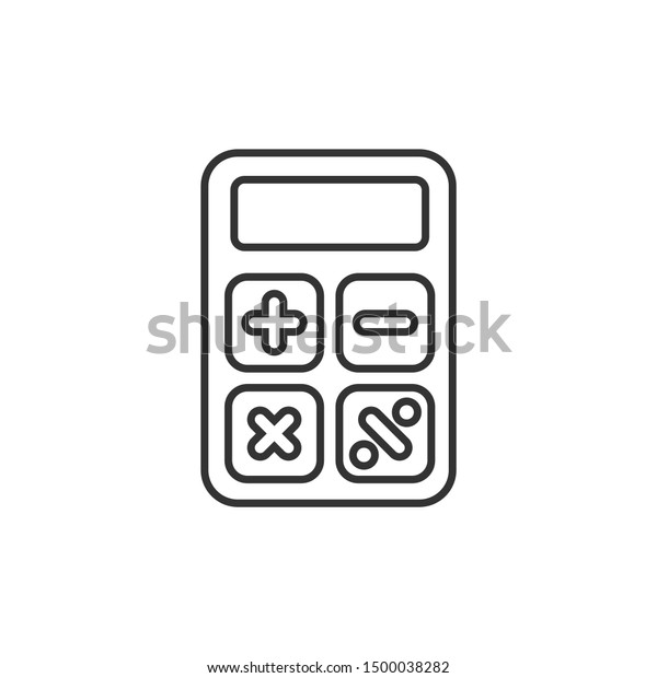 Calculator icon with four buttons depicting\
basic mathematical\
operations
