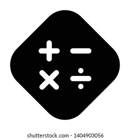 Calculator Icon in Geometric Shape