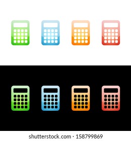 Calculator Icon. Glossy Icon Collection