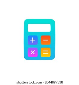Calculator icon in gradient color style, isolated on white background 
