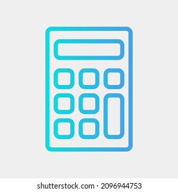 Calculator icon in gradient style about school and education, use for website mobile app presentation