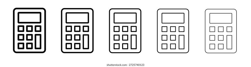 Icono de calculadora para Diseños gráficos. Diseño de Vector de iconos
