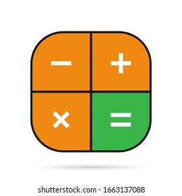Calculator icon. Graphic template. Vector illustration
