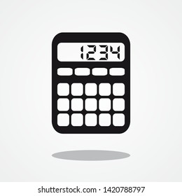 Calculator Icon with Gray Shadow