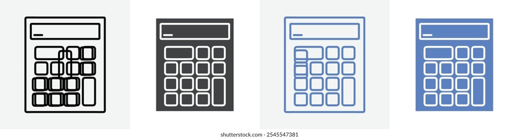 calculator icon Group symbol or sign vector