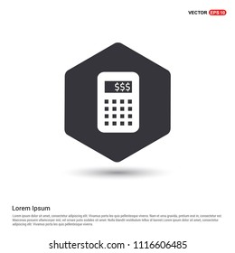 Calculator icon Hexa White Background icon template - Free vector icon